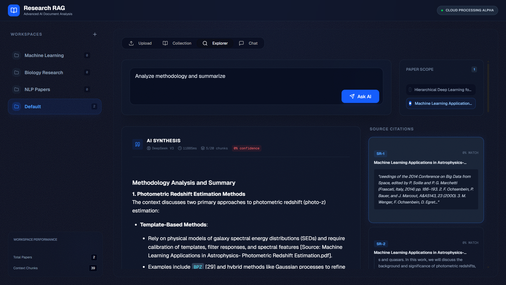 Research RAG Assistant — Advanced AI Document Analysis